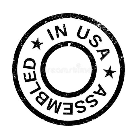 Assembled In Usa Rubber Stamp Stock Vector Illustration Of