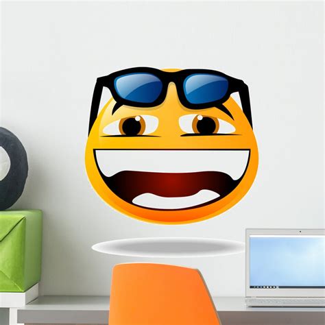 Funky Smiley Face Icon Wall Decal Mural By Wallmonkeys Peel And Stick