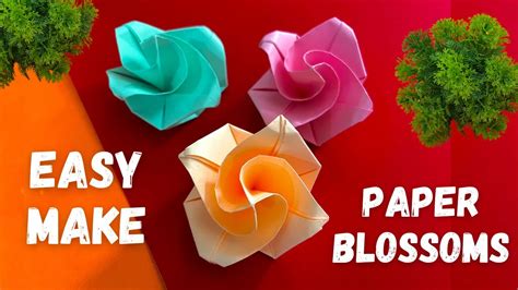 Diy Paper Origami Flower Tutorial Easy Step By Step Instructions Youtube