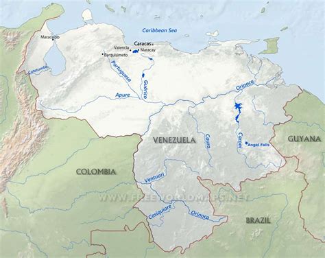 Venezuela Physical Map