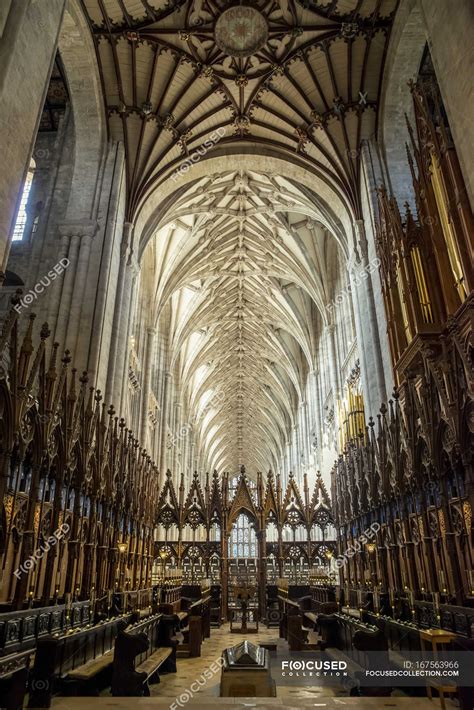 Interior Of Winchester Cathedral God Sanctuary Stock Photo