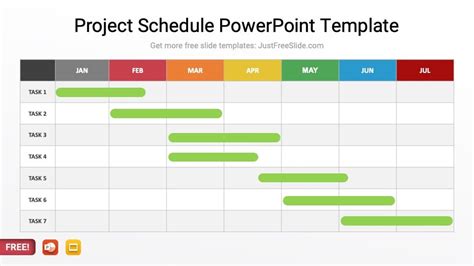 Project Schedule Powerpoint Template Just Free Slide
