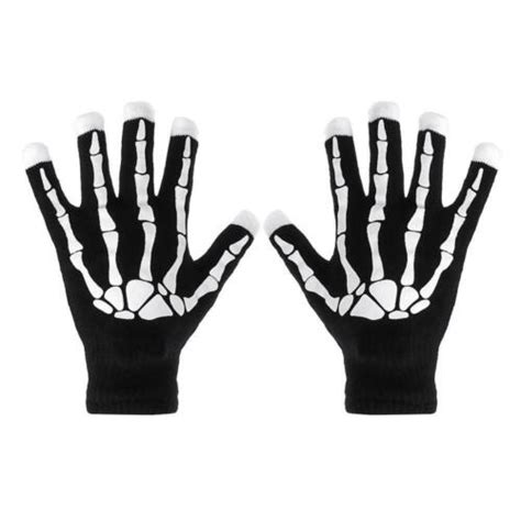 Halloween Party Glow Led Gloves With Gemmy Skeleton Magic Props 2021 Ebay