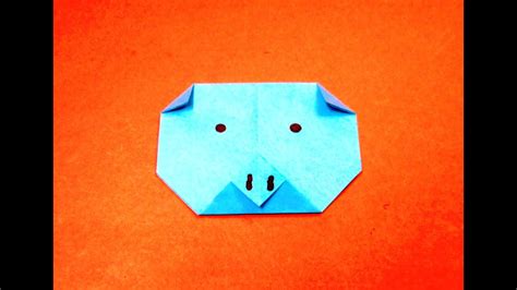 How To Make An Origami Pig Face Step By Step Youtube