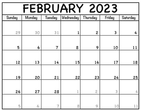 Free Editable February 2023 Calendar Templates
