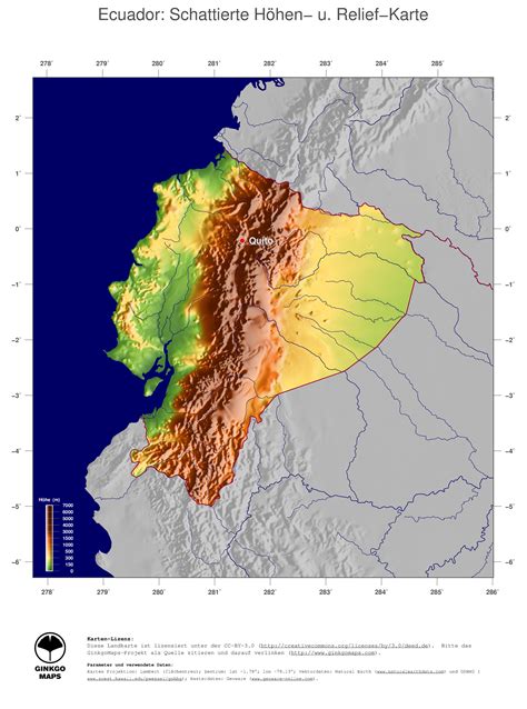 Tripadvisors ecuador karte mit hotels, pensionen und hostels: Landkarte Ecuador; GinkgoMaps Landkarten Sammlung ...