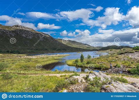 Beautiful Scottish Highlands Landscape In The Summer Near Loch Cluanie