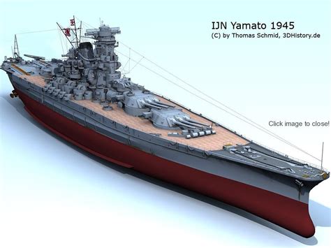 Ijn Yamato 3dhistoryde Geert Pinterest Battleship