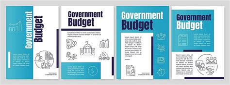 Government Budgeting Yellow Brochure Template Process Page Portfolio Vector Process Page