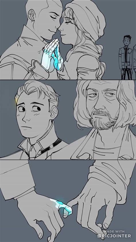 Connor X Hank Dbh 💘 Милые рисунки Детройт Фандом