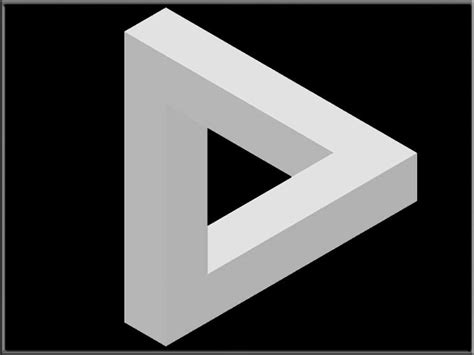 3d Model Impossible Geometry Penrose Triangle Vr Ar Low Poly