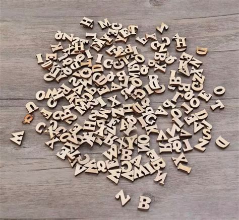 Small Wooden Letters Mini Wood Craft Letters Wooden Letters Etsy