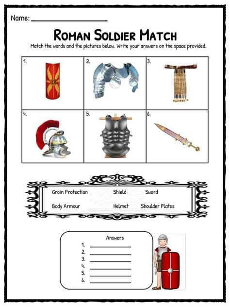 Roman Soldier Facts And Worksheets Kids Study Resource Roman Soldiers