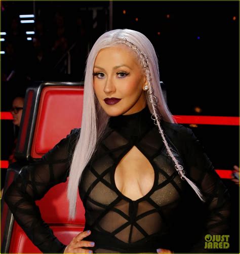 Christina Aguilera Rocks Purple Pierced Hair On The Voice