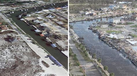 Before And After Images Show Hurricane Michaels Major Destruction In