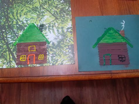 Coolest log cabin ever, take a peek inside! Working Mom Wonders: Log Cabin Craft
