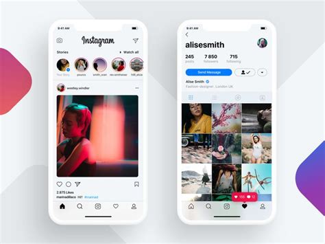 Iphone X Instagram Concept App Interface Design Mobile App Design