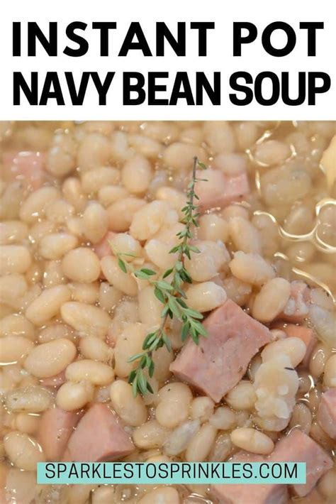 Instant Pot Navy Bean Soup | Recipe | Bean soup, Kitchen ...