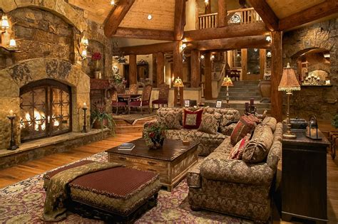 Log Cabin Living Room | Cabin living room decor, Cabin living room, Log cabin living