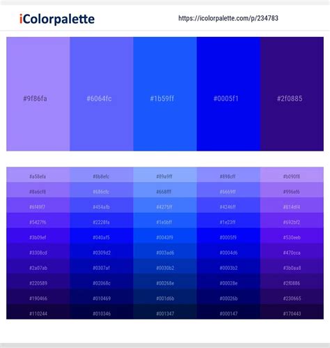 Blue Color Palette For Website Warehouse Of Ideas