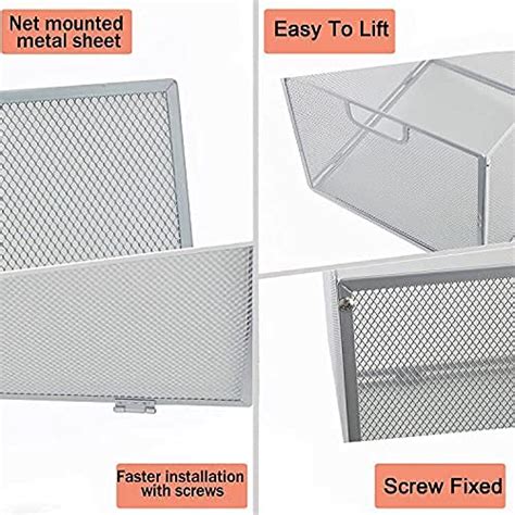 Modern Black Metal Mesh File Boxfoldable Storage Cratehome Office