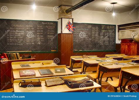 Old Vintage Classroom Stock Photo Image Of Wood Blackboard 29163834