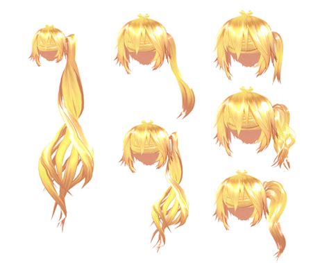 Mmd Tda Hair Edit Dl Anime Hair Pack