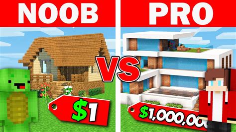 Minecraft Noob Vs Pro Modern Security Houses By Mikey Maizen And Jj
