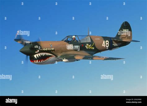 Wwii Fighter Curtiss P 40 Warhawk Airplane Stock Photo Alamy