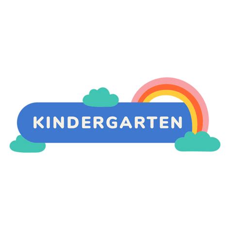 Kindergarten Rainbow Label Transparent Png And Svg Vector File