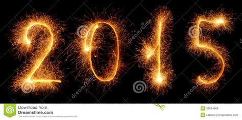 Sparkler New Year 2015 Stock Photo Image Of Card Fifteen 35834668