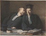 Honoré Daumier | Two Lawyers Conversing | Drawings Online | The Morgan ...