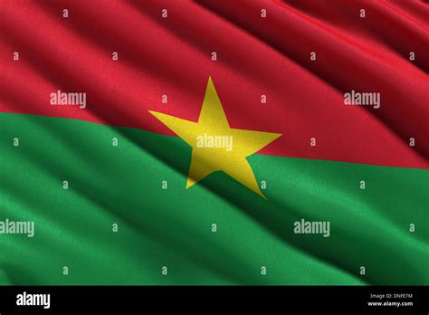 Flag Of Burkina Faso Waving Stock Photo Alamy