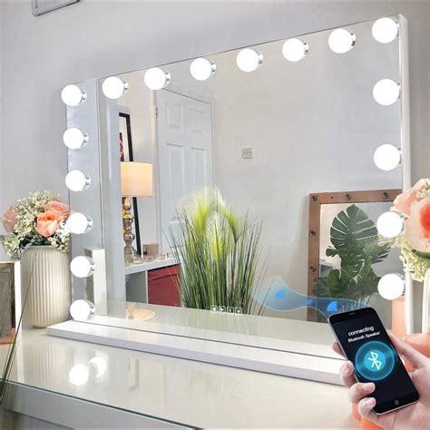 Bobening Vanity Mirror For Makeup Bluetooth Extra Large Hollywood