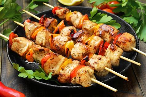 Chicken Kabobs Easy Grilled Chicken Kabobs With Vegetables