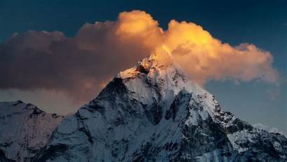 Mountain Snow Nepal Namche Khumbu Clouds Valley