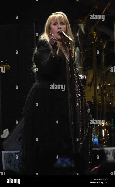 Singer Stevie Nicks Is Shown Performing On Stage During A Live