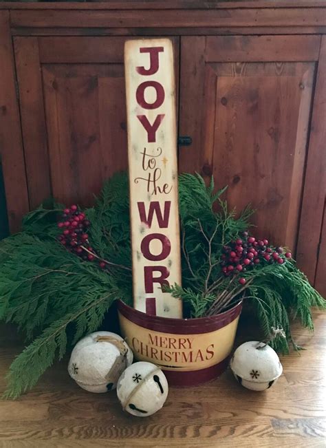 Joy To The World Vertical Porch Sign Etsy
