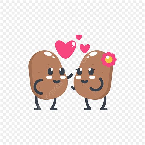 Valentines Day Couple Vector Design Images Cute Potato For Valentine S