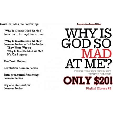 Why Is God So Mad At Me Drop Card Remnant Ministries International