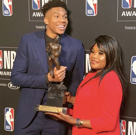 But a personal tragedy in 2017 altered their lives forever. Giannis Antetokounmpo and his mom at the NBA Awards