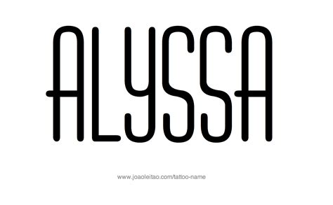 Alyssa Name Tattoo Designs