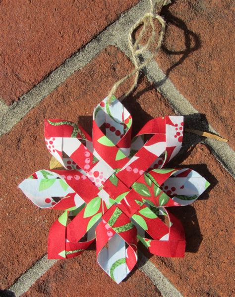 Home And Living Ornaments Scandinavian Fabric Woven Christmas Star