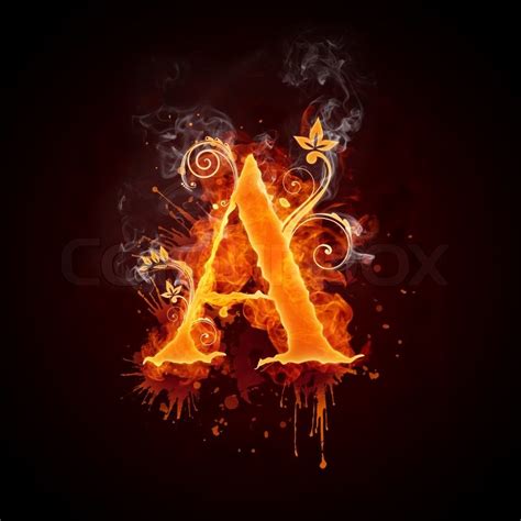 Check spelling or type a new query. Fire Swirl Letter A Isolated on Black Background. Computer ...