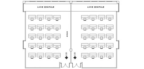 Classroom Plan With Architecture View Dwg File Cadbull