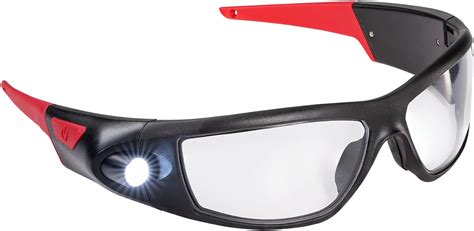 coast spg400 rechargeable lighted led safety glasses with built in inspection beam scratch