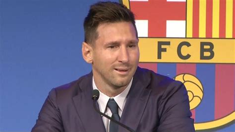 Lionel Messi In Tears As He Confirms Hes Leaving Barcelona And Says Hes So Grateful For