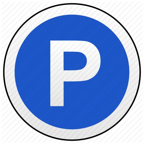 Parking Road Round Sign Icon