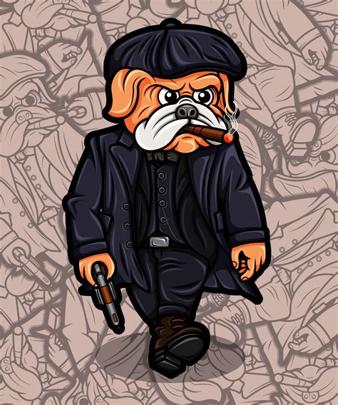 Gangster Cute Pug Dog Illustration 13001353 Vector Art At Vecteezy
