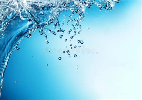 Abstract Water Splash On Blue Background Stock Photo Image Of